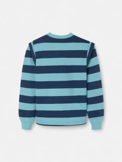Sudadera girl hombreras rayas azules