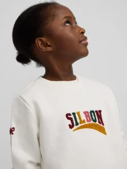 Sudadera girl letras silbon cruda