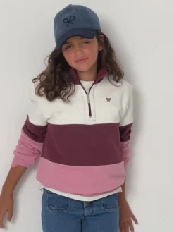 Sudadera girl tricolor rosa y blanca