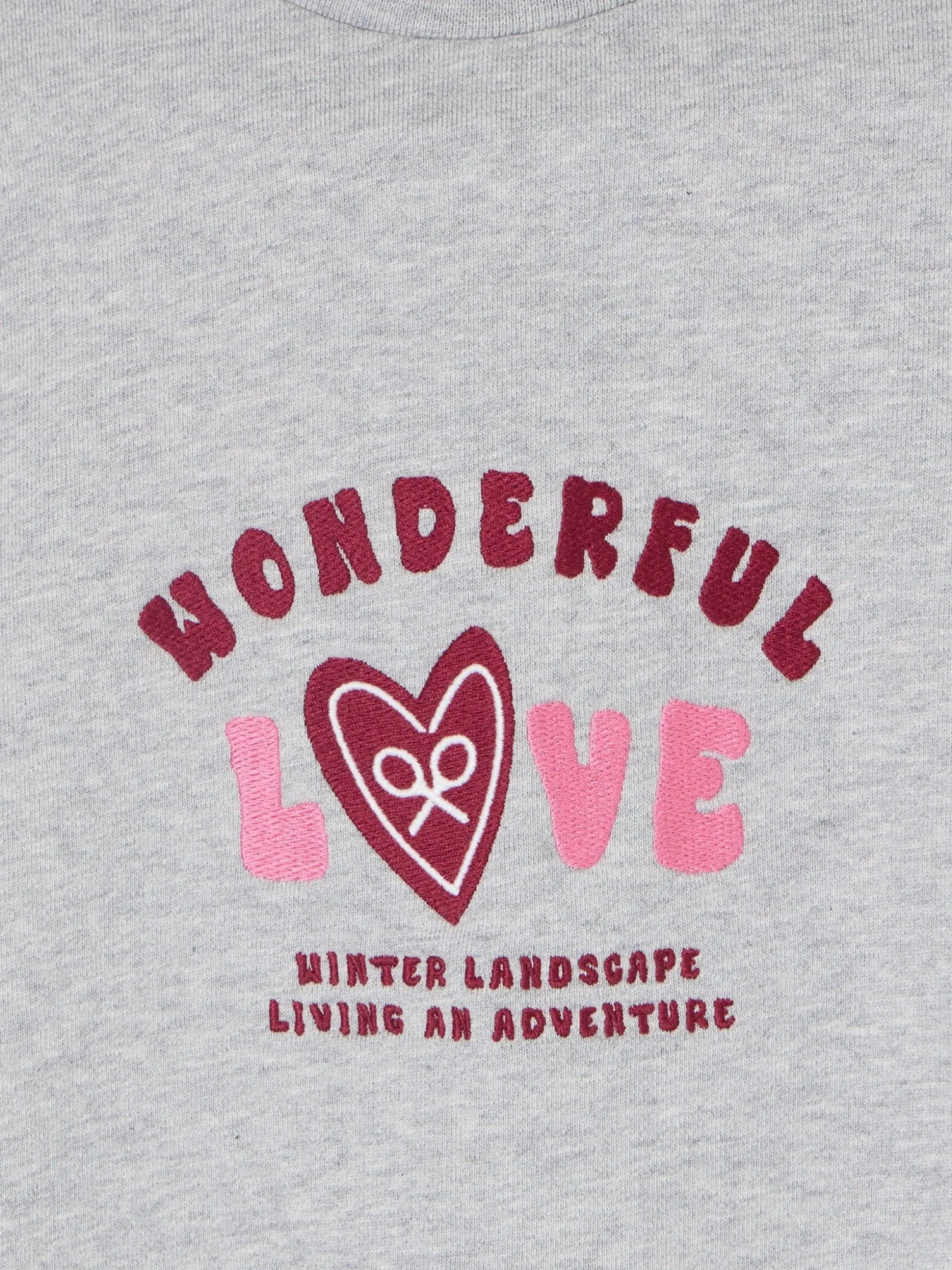 Sudadera girl wonderful love gris