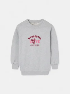 Sudadera girl wonderful love gris