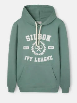 Sudadera hoodie Silbon ivy league verde