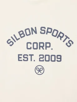 Sudadera hoodie Silbon sports crema
