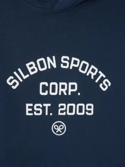 Sudadera hoodie Silbon sports azul marino