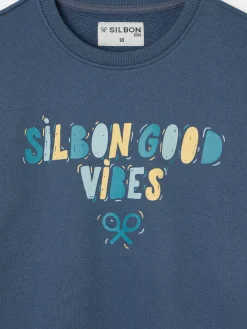 Sudadera kids good vibes azul marino