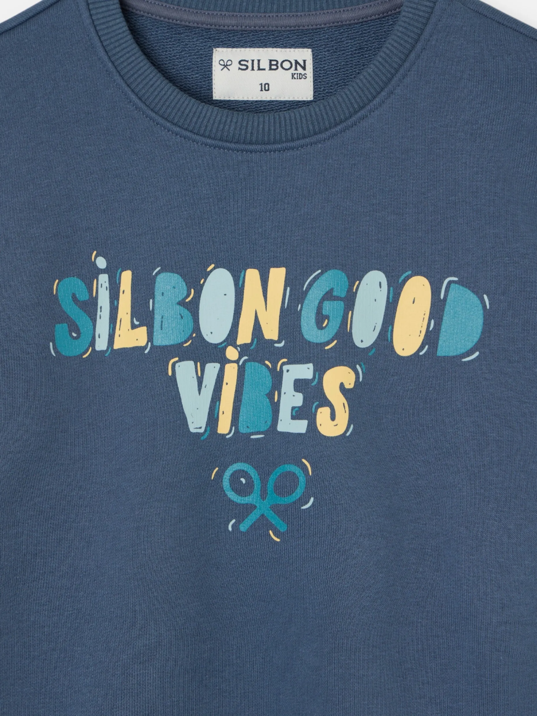 Sudadera kids good vibes azul marino