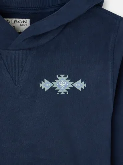 Sudadera kids hoodie cordon etnico azul marino
