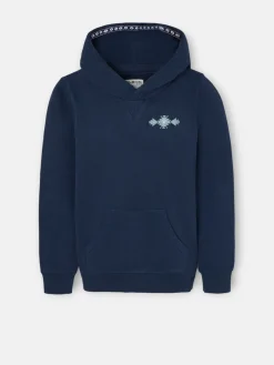 Sudadera kids hoodie cordon etnico azul marino