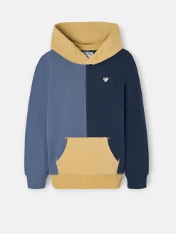 Sudadera kids hoodie multicolor azul mostaza