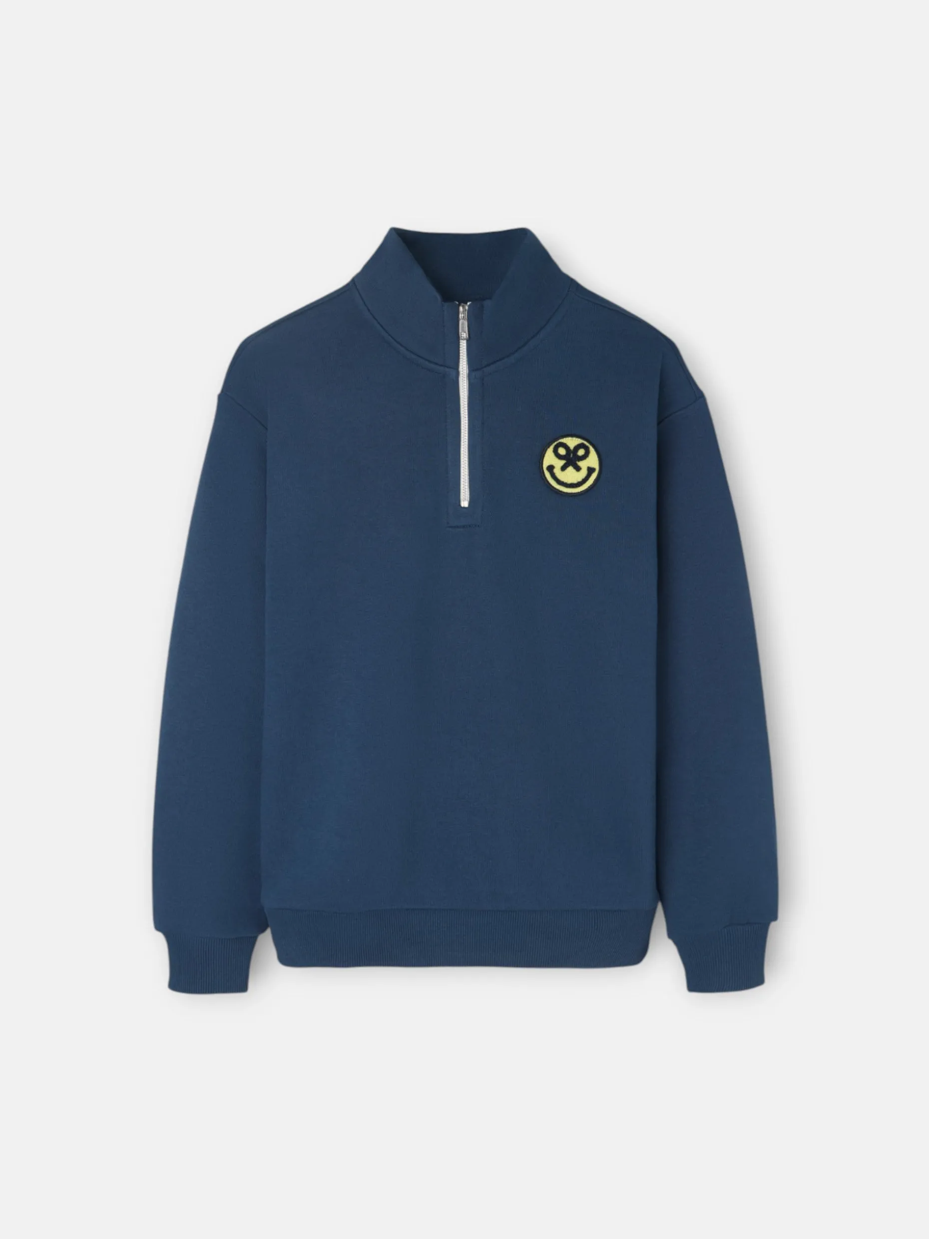 Sudadera kids media cremallera acid azul marino