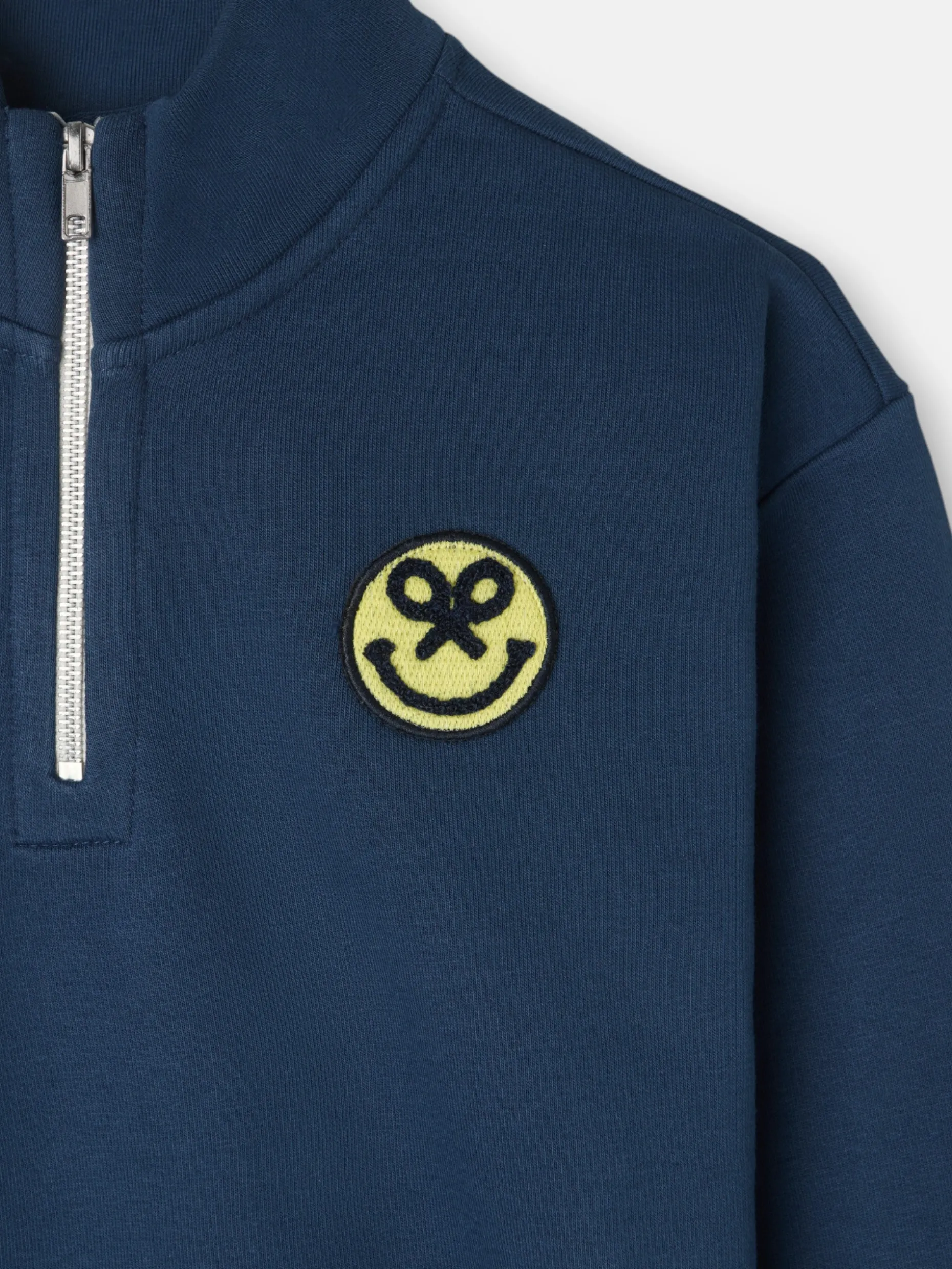 Sudadera kids media cremallera acid azul marino