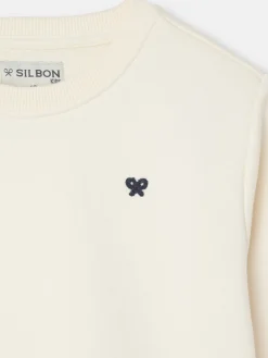 Sudadera kids minilogo crema