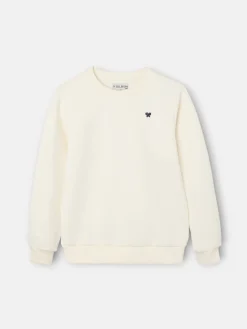Sudadera kids minilogo crema