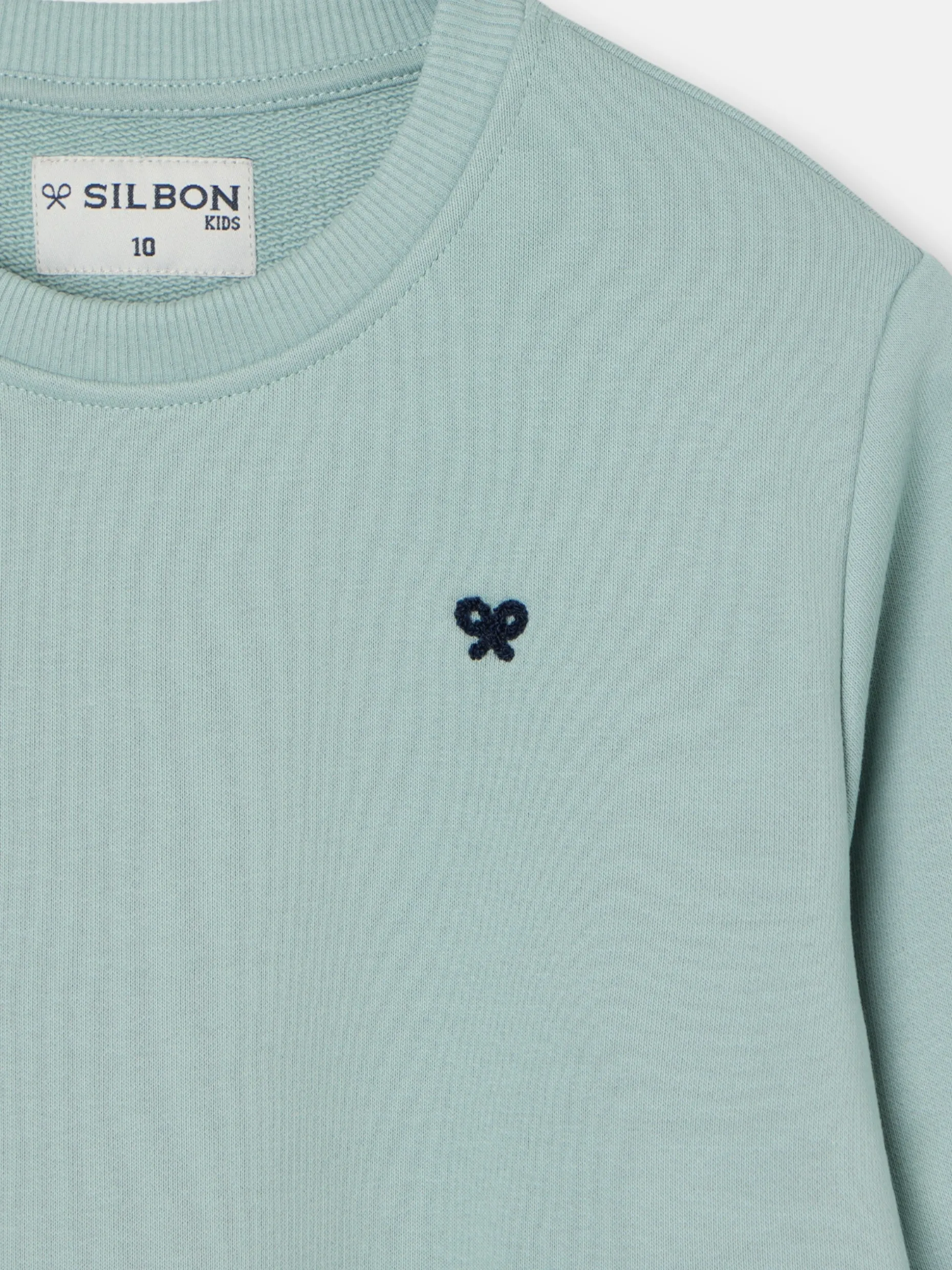 Sudadera kids minilogo verde