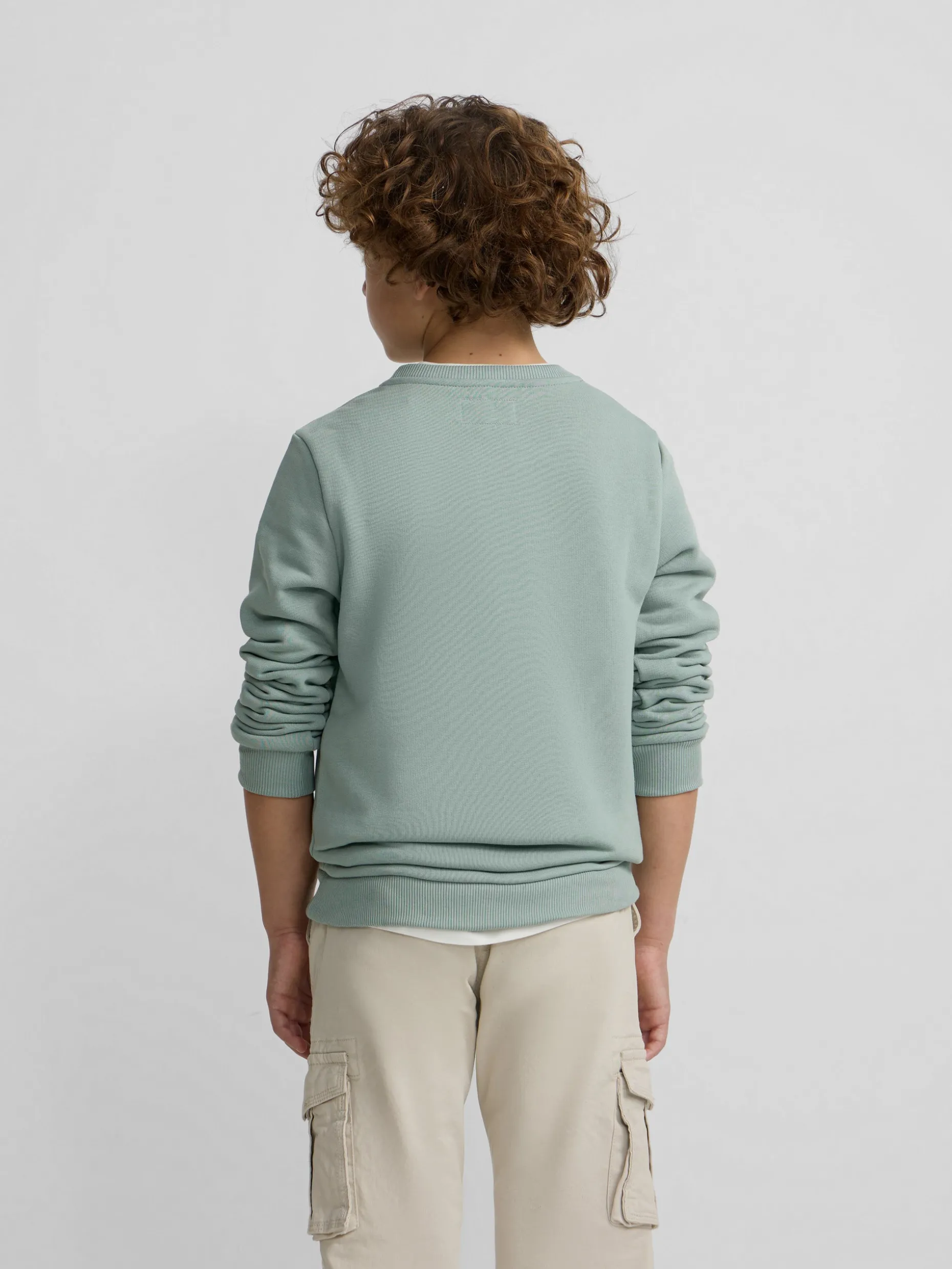 Sudadera kids minilogo verde