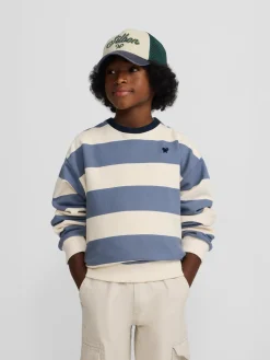 Sudadera kids rayas anchas azules