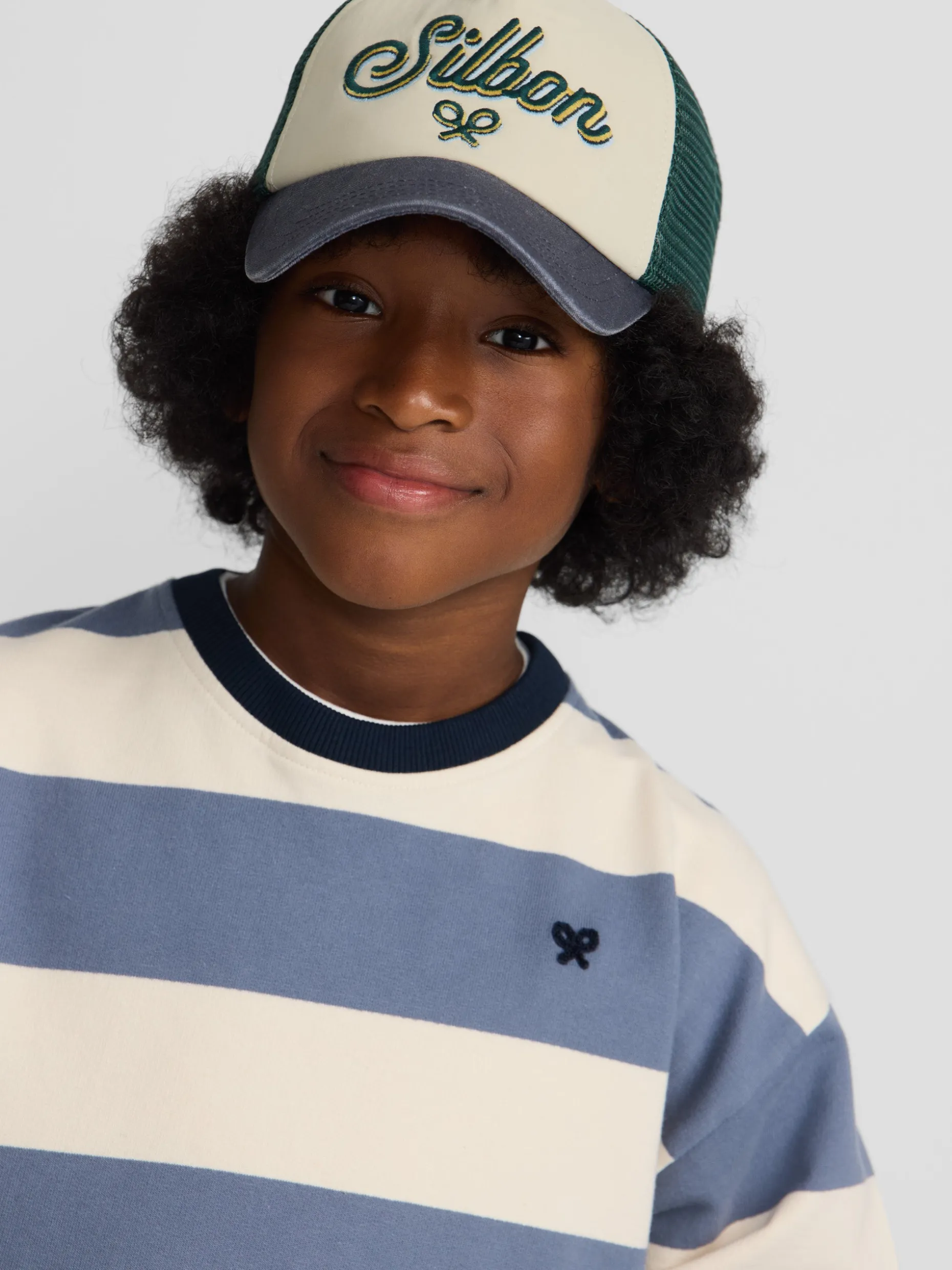 Sudadera kids rayas anchas azules