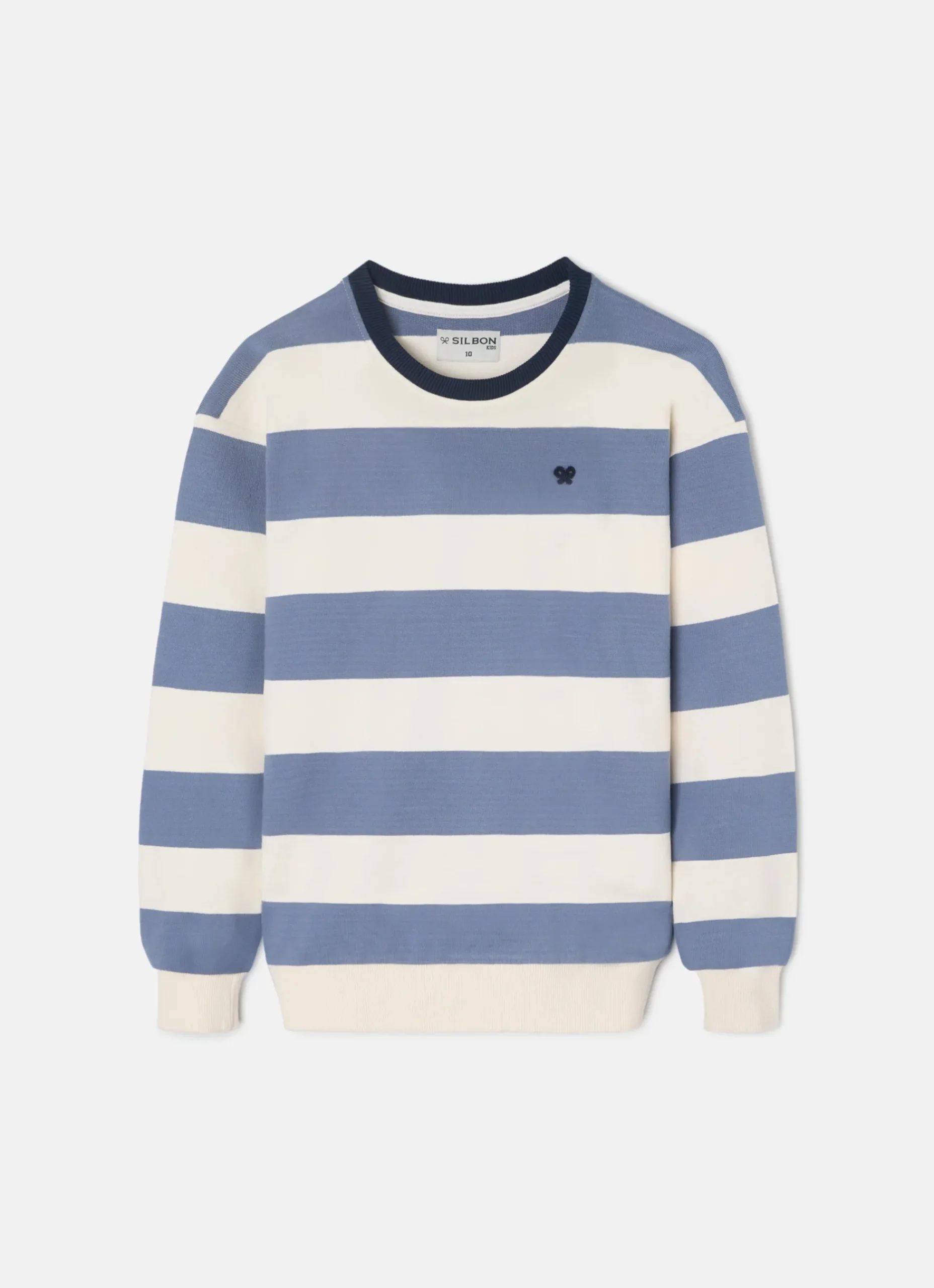Sudadera kids rayas anchas azules