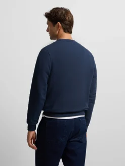 Sudadera minilogo azul marino