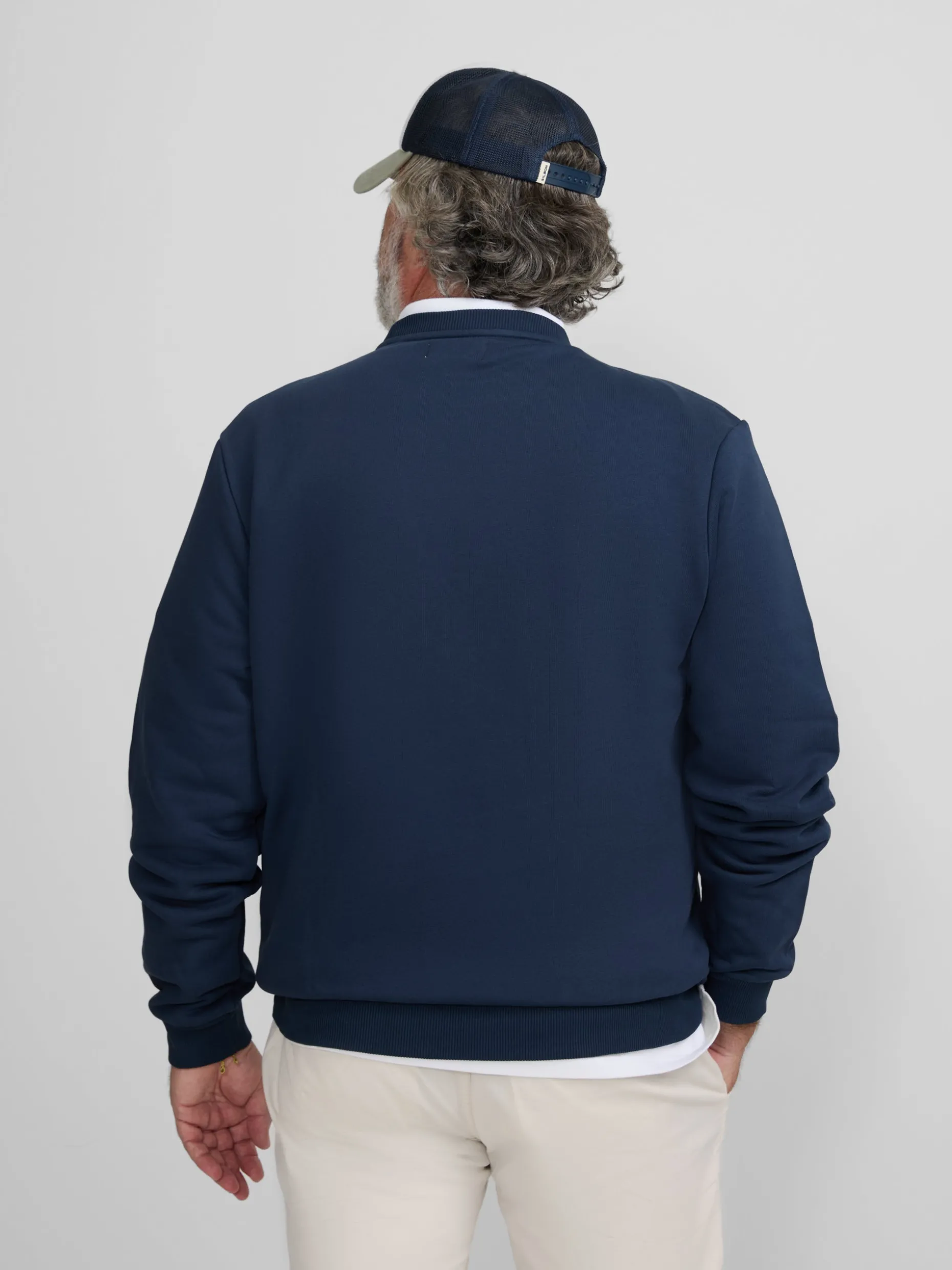 Sudadera minilogo azul marino