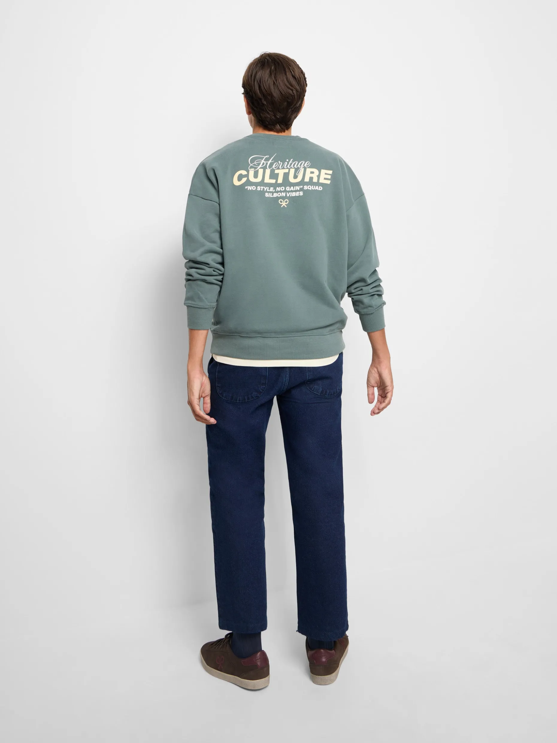 Sudadera relaxed fit culture verde
