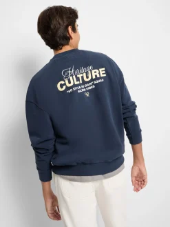 Sudadera relaxed fit culture azul marino