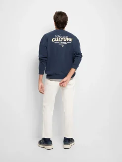Sudadera relaxed fit culture azul marino