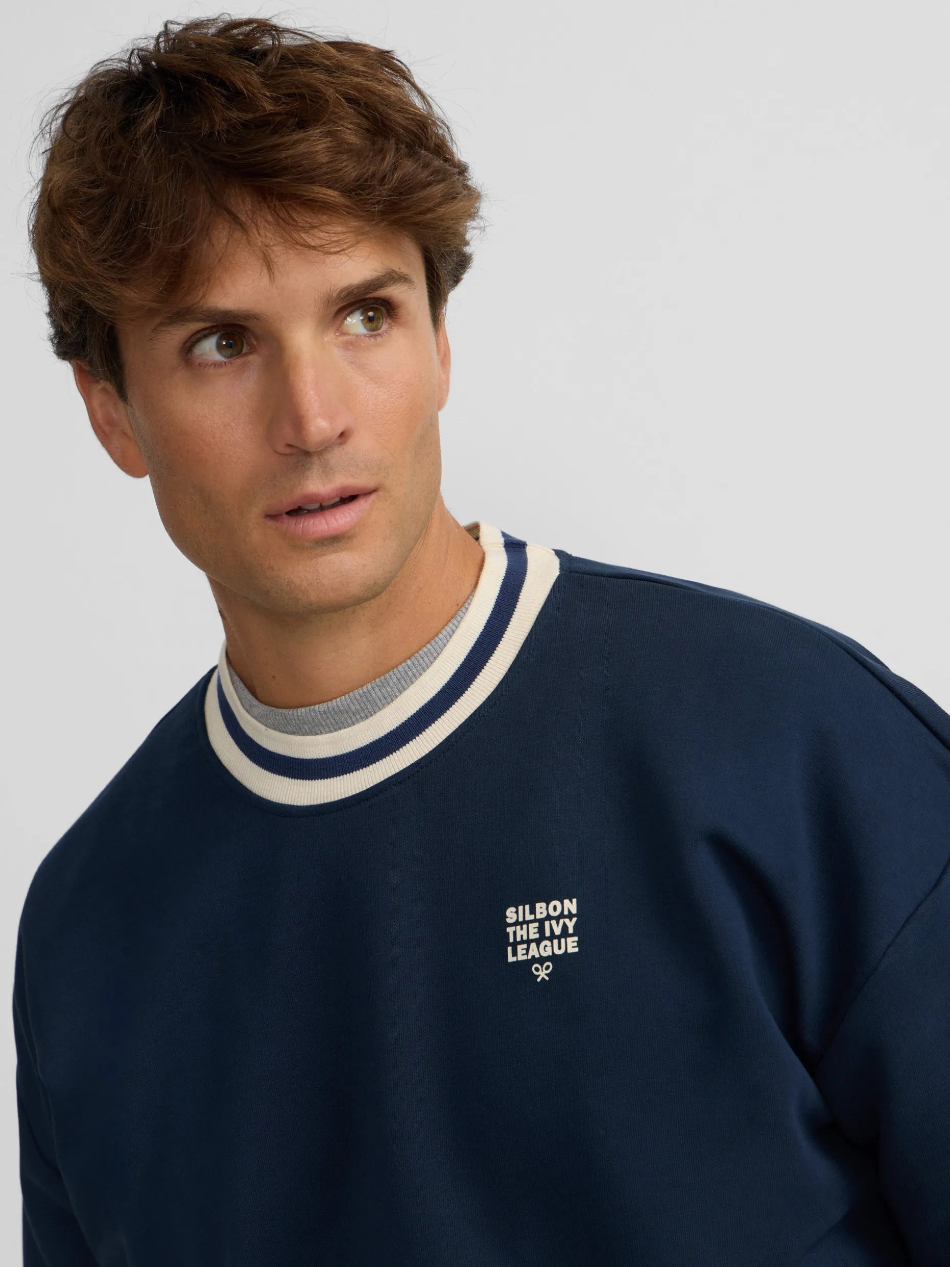 Sudadera relaxed fit ivy league marino