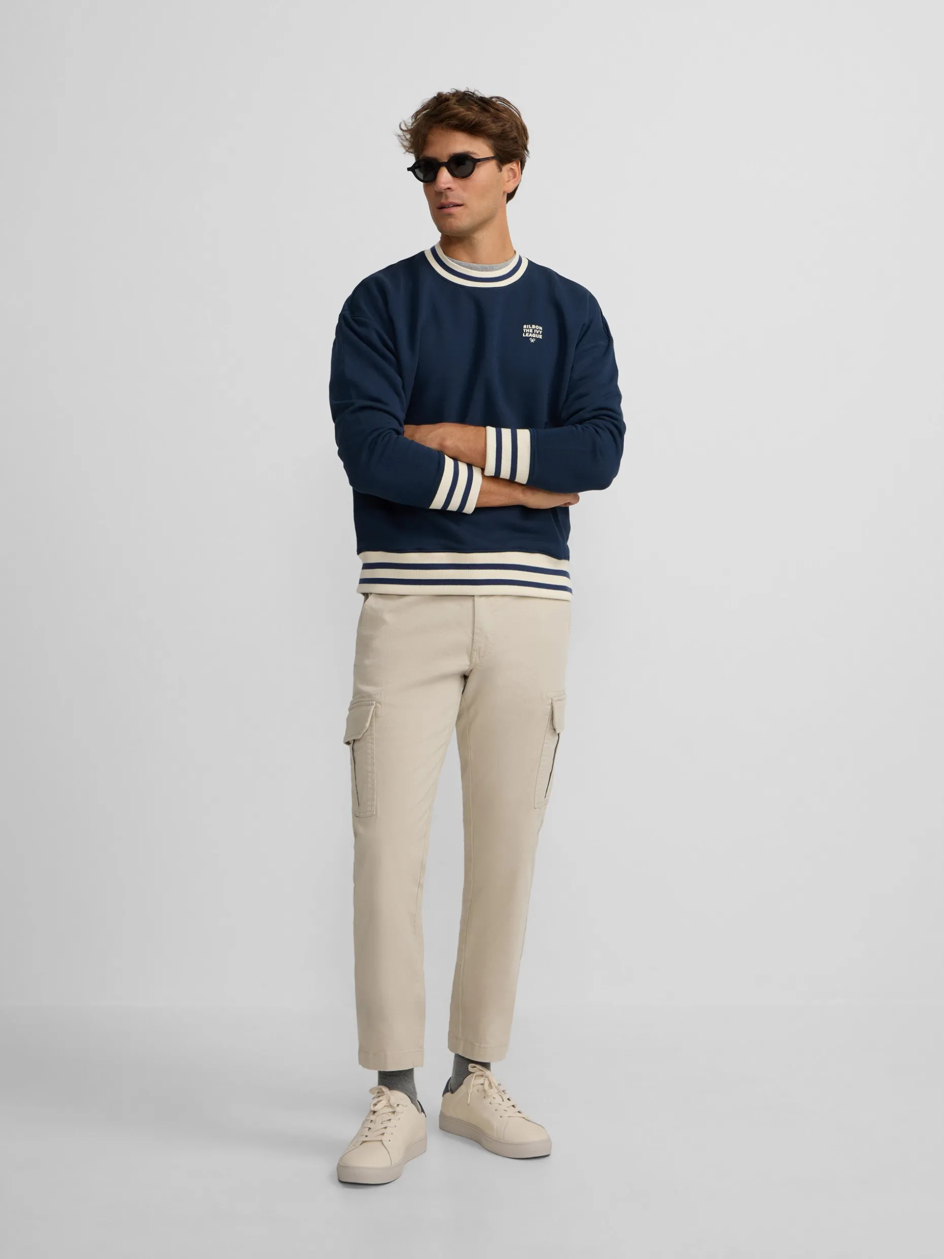 Sudadera relaxed fit ivy league marino