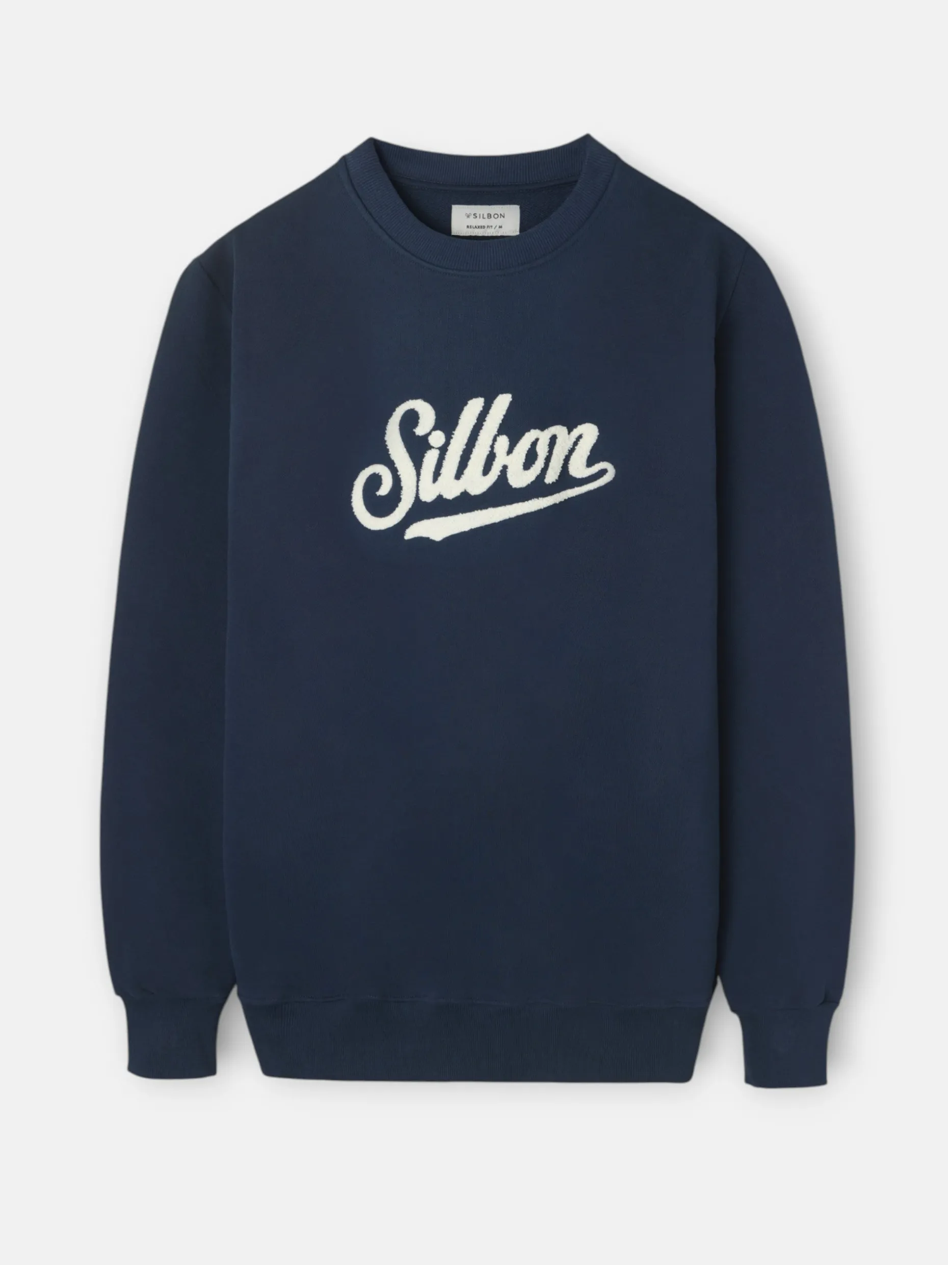 Sudadera relaxed fit retro azul marino