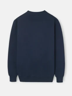 Sudadera relaxed fit retro azul marino