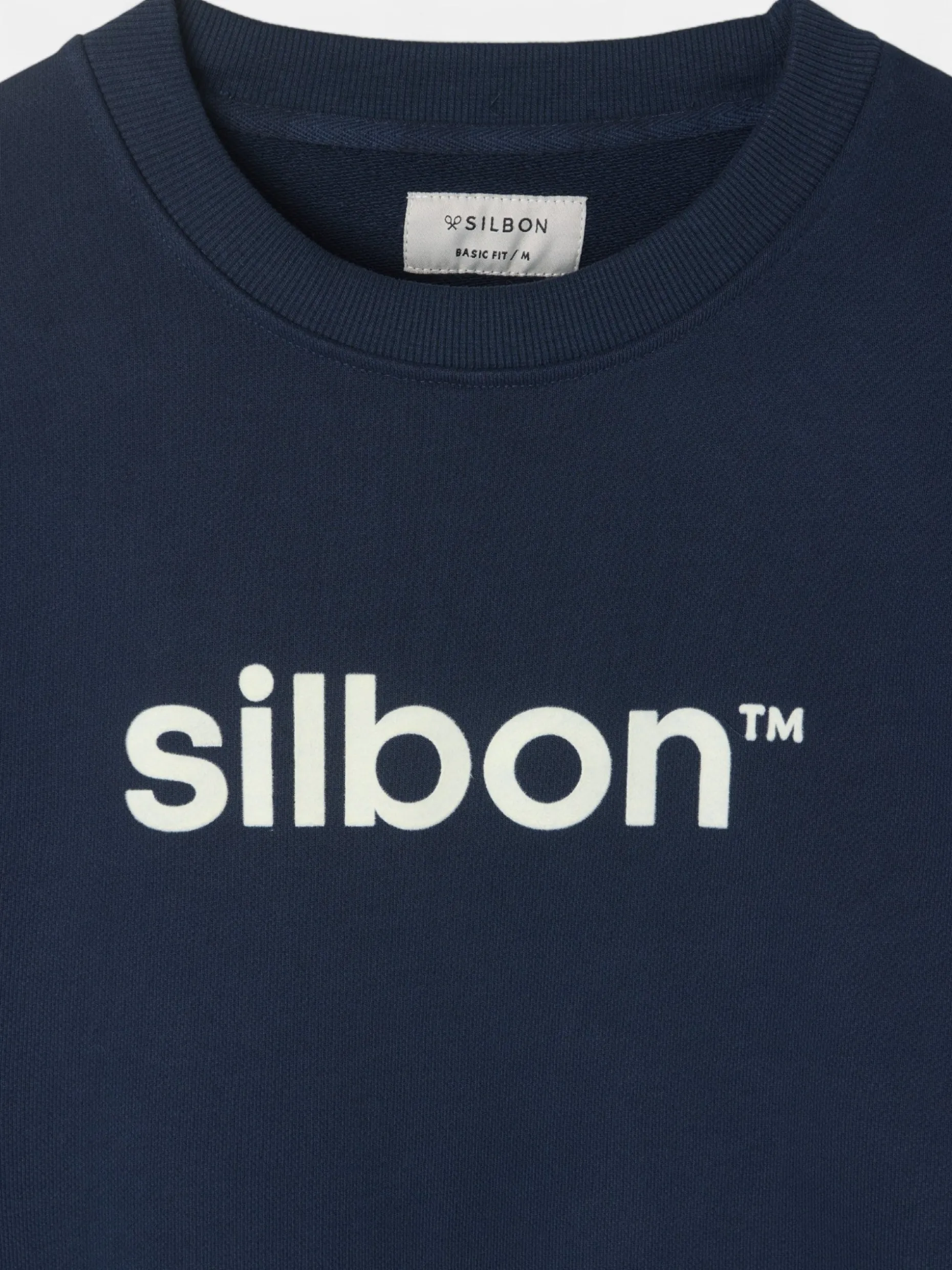 Sudadera silbon flock azul marino