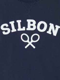 Sudadera silbon raqueta media azul marino