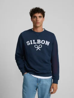 Sudadera silbon raqueta media azul marino