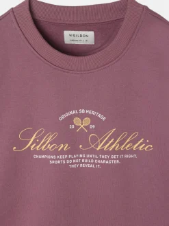 Sudadera special fit lettering burdeos