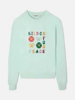 Sudadera woman fun and peace verde
