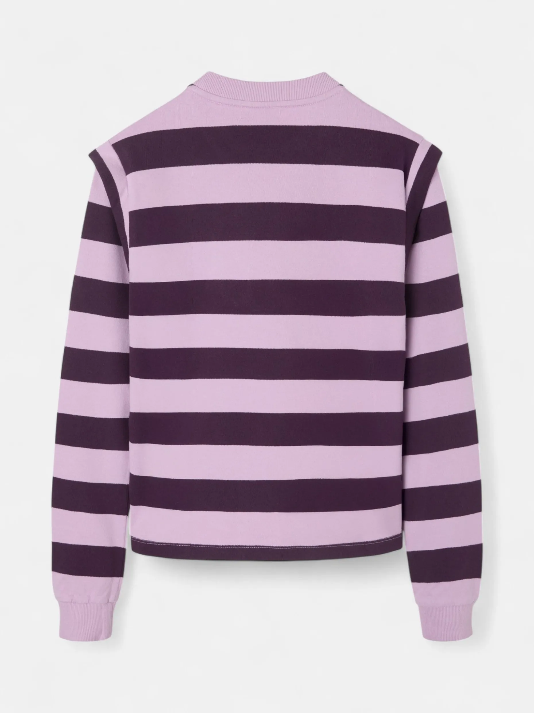 Sudadera woman hombreras rayas moradas