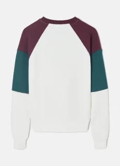 Sudadera woman letras colores burdeos