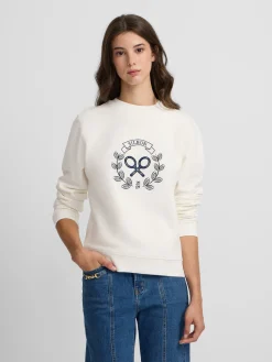 Sudadera woman raqueta cuadros cruda