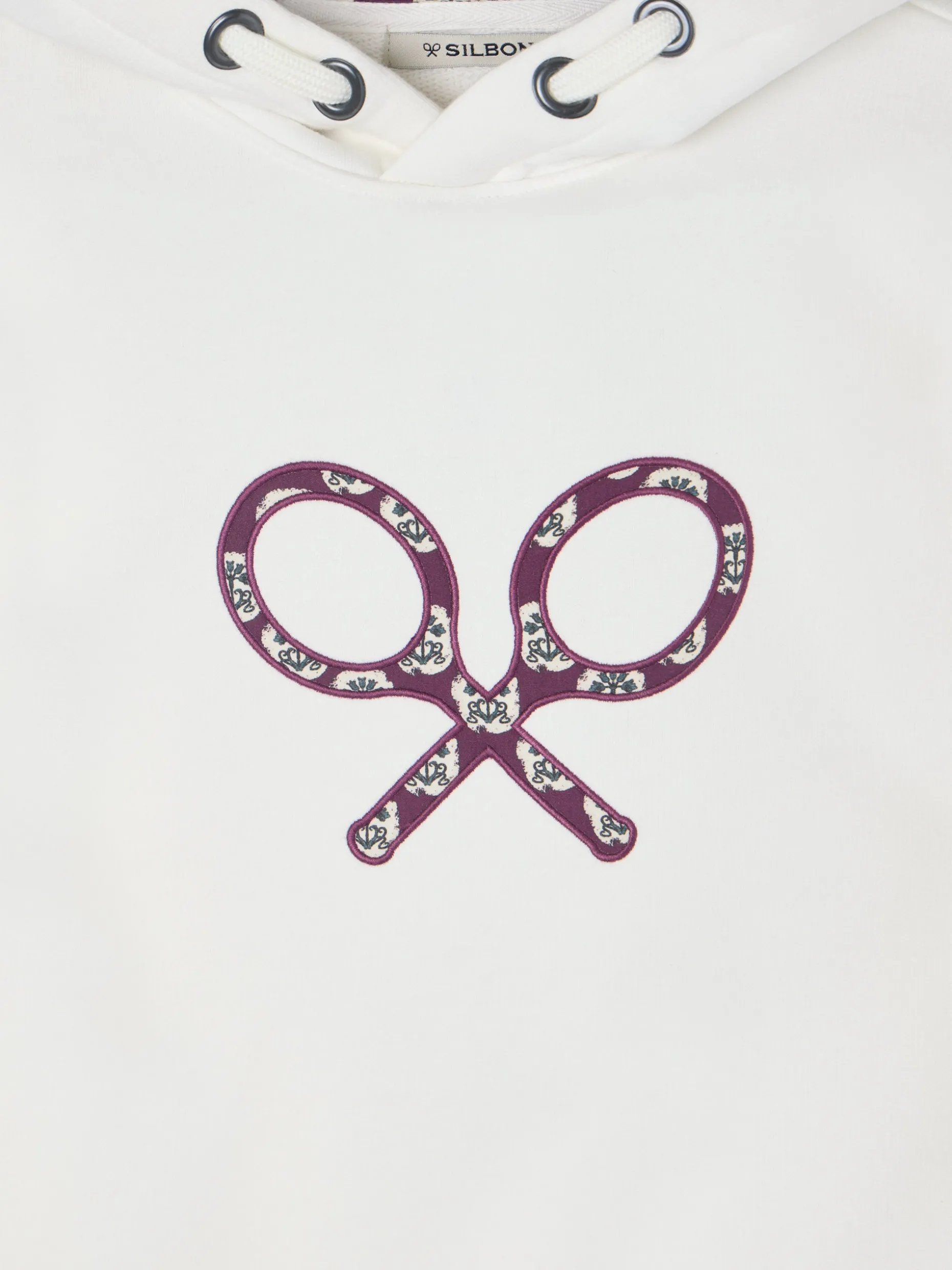 Sudadera woman raqueta estampado cruda