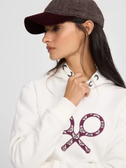 Sudadera woman raqueta estampado cruda