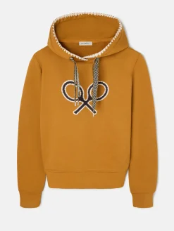 Sudadera woman raqueta pespuntes camel