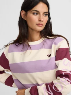 Sudadera woman rayas silbon moradas