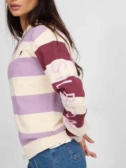 Sudadera woman rayas silbon moradas