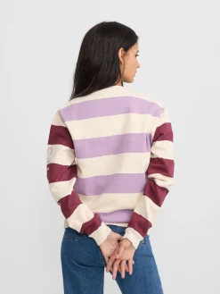Sudadera woman rayas silbon moradas