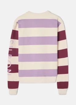 Sudadera woman rayas silbon moradas