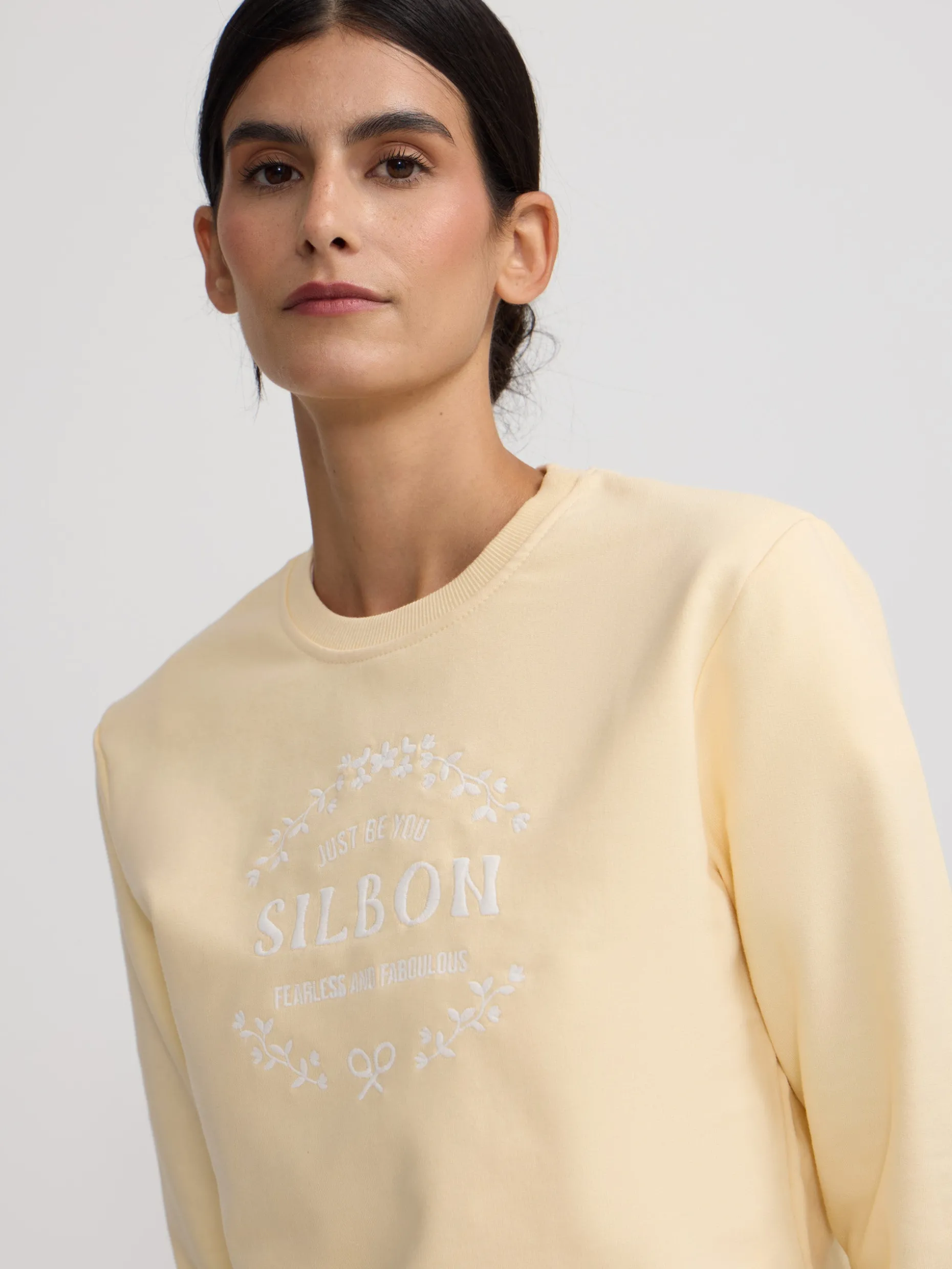 Sudadera woman silbon be you amarilla