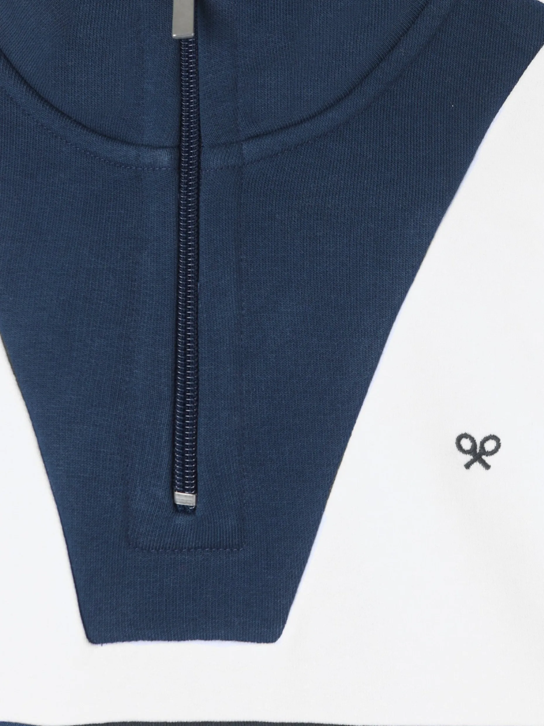 Sudadera woman tricolor azul marino y beige