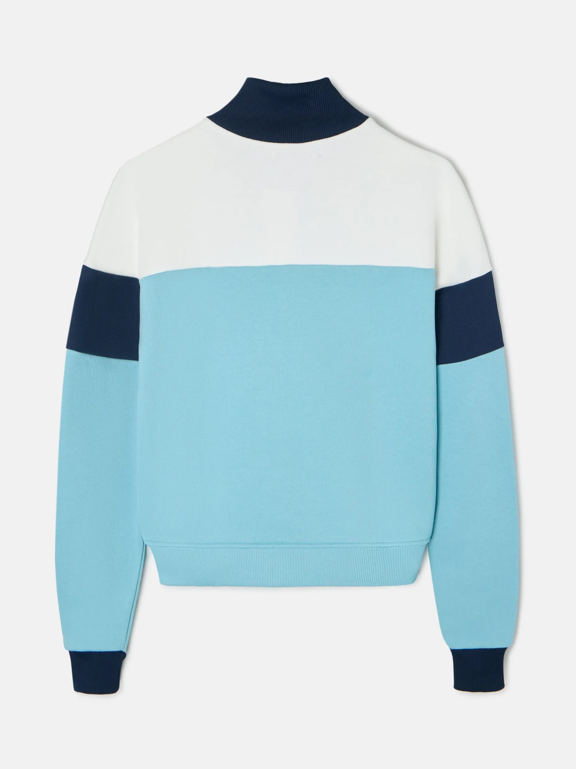 Sudadera woman tricolor cuello botones azules