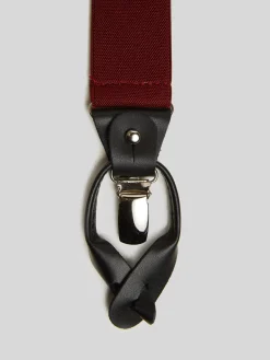 Tirante silbon burdeos liso